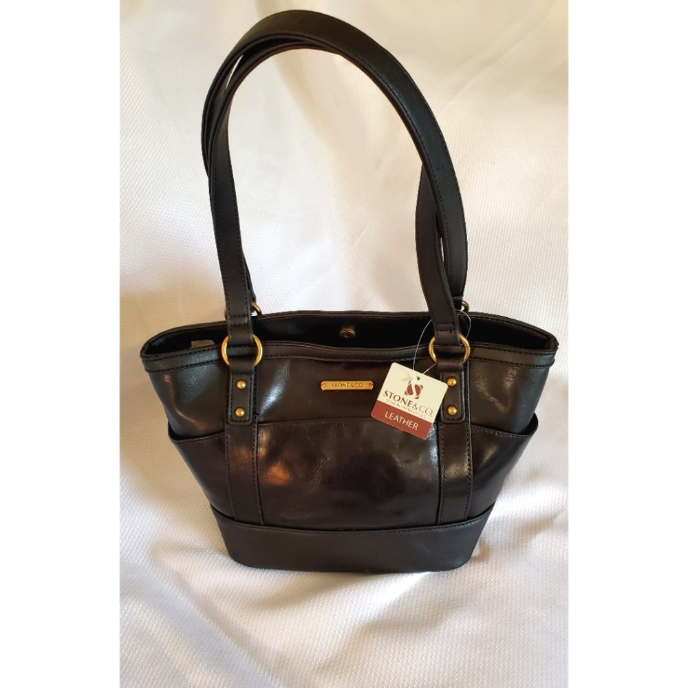 Stone & Co. Black Leather Purse